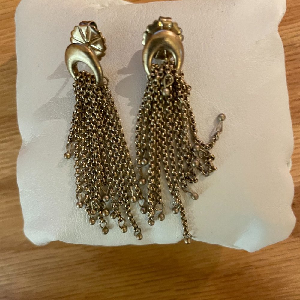 Gold Plated Tassel Earrings